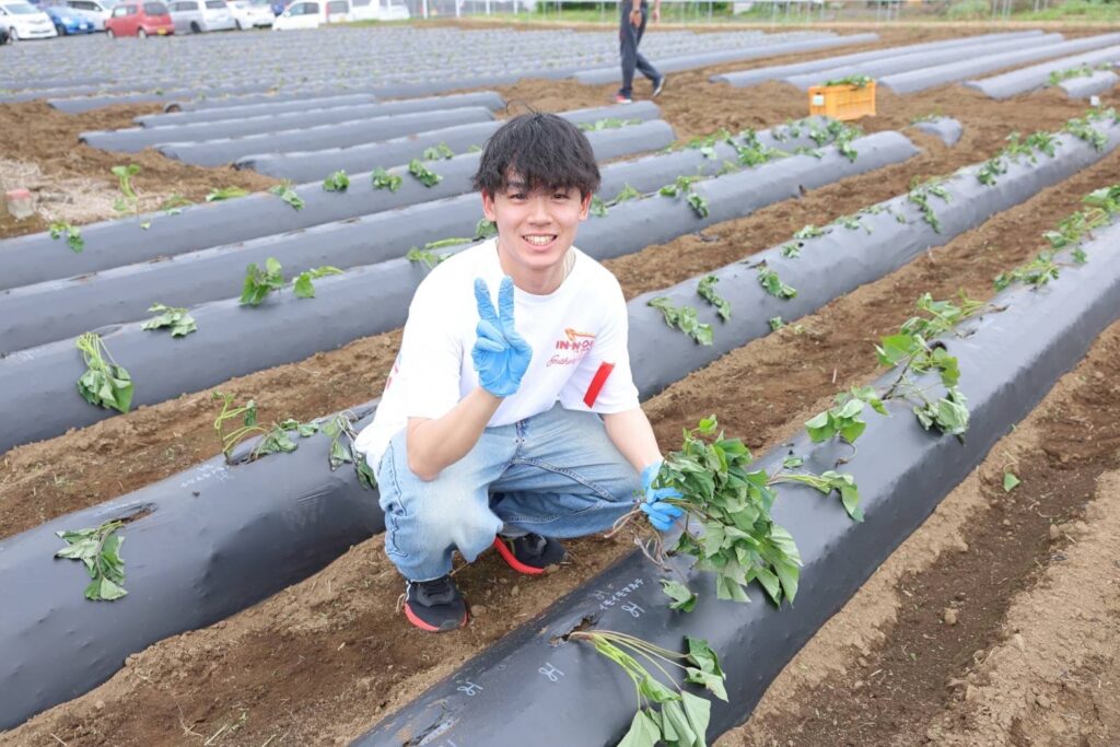 「雨上がりの畑に笑顔が咲きました！」スカイアースファームでのさつまいもの苗植え体験レポート
