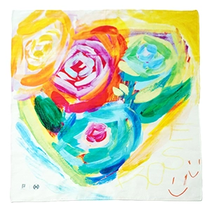 群馬県富岡市のパーソルダイバースとみおか繭工房×ヘラルボニーの連携が始動!シルクブレンドハンカチーフを開発