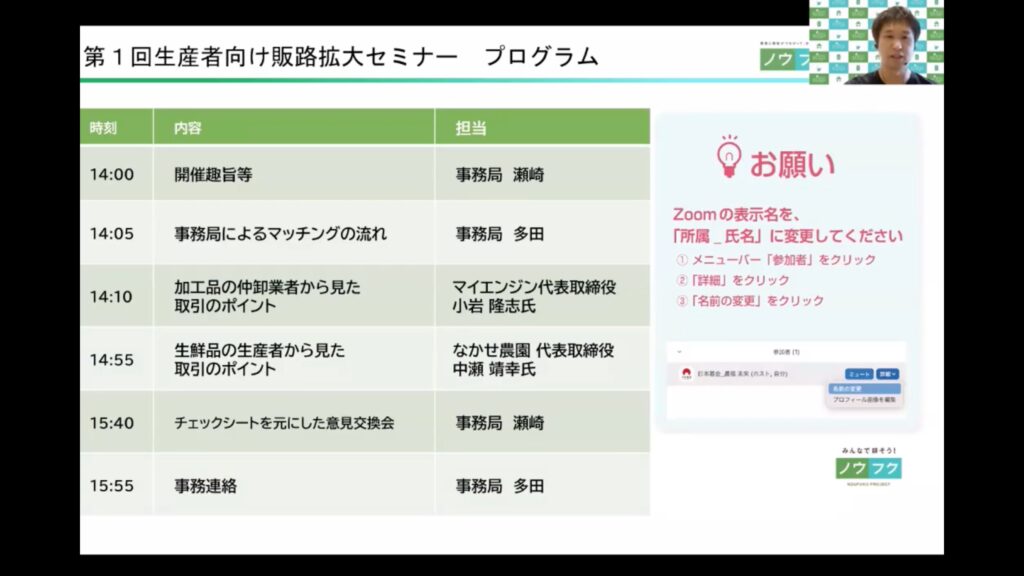 取引の基本と再現性のある経営を知る！第1回生産者向け販路拡大セミナー開催（農福連携等応援コンソーシアム）