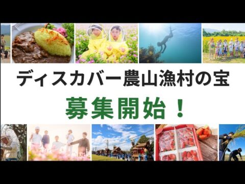 ディスカバー農山漁村（むら）の宝 募集中！8月31日締切